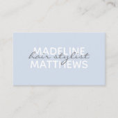 Chic Pastel Blue美容師スクリプト名  名刺 (正面)