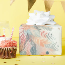 Chic Pastel Christmas Tree Wrapping Paper  ラッピングペーパー