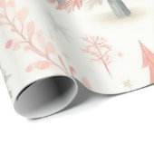 Chic Pastel Christmas Tree Wrapping Paper  ラッピングペーパー (ロールコーナー)
