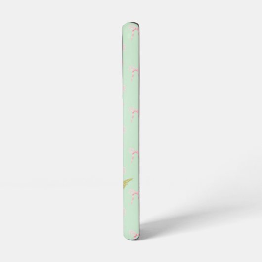 Chic Pastel Green Pink Coquette Christian Bee Samsung Galaxyケース (左側面)