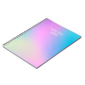 Chic Pastel Holographic Customize ノートブック (左側)