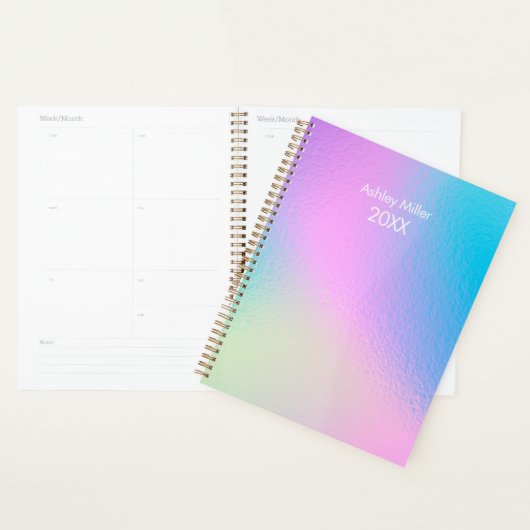 Chic Pastel Holographic Customize プランナー手帳 (ディスプレー)