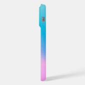 Chic Pastel Holographic Personalized Name iPhoneケース (左側面)