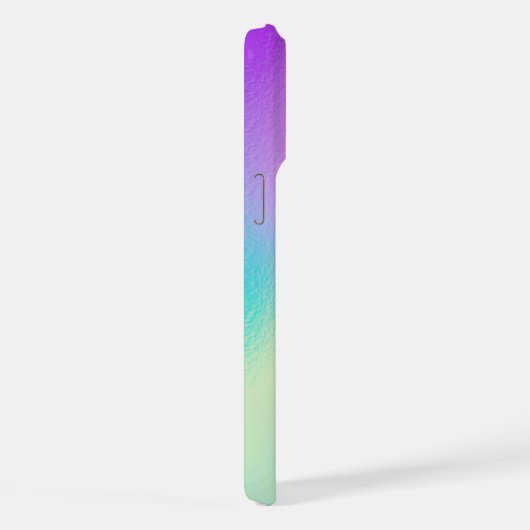 Chic Pastel Holographic Personalized Name iPhoneケース (右側面)