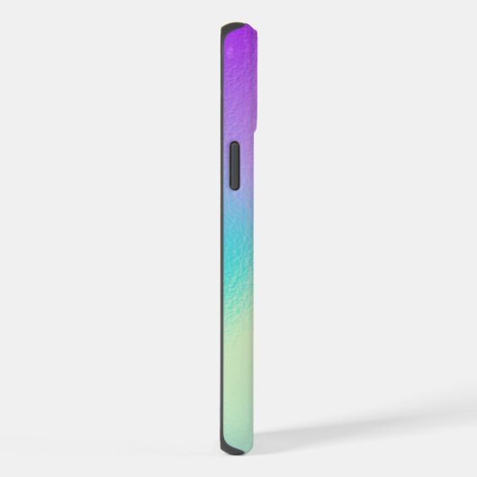 Chic Pastel Holographic Personalized Name iPhoneケース (右側面)