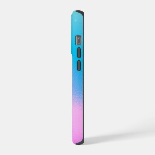 Chic Pastel Holographic Personalized Name iPhoneケース (左側面)