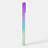 Chic Pastel Holographic with Name iPhoneケース (右側面)