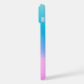 Chic Pastel Holographic with Name iPhoneケース (左側面)