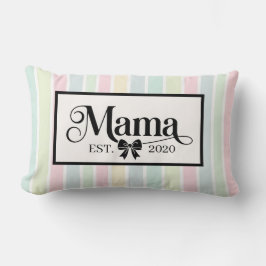 Chic Pastel Rainbow Custom Mama Keepsake ランバークッション