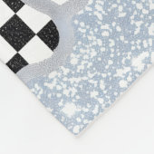 Chic Patchwork Suspicious Black Cat Gingham & Chec フリースブランケット (角)