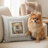 Chic Paws-itively Loved Pet Photo Keepsake クッション