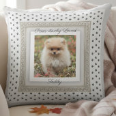 Chic Paws-itively Loved Pet Photo Keepsake クッション