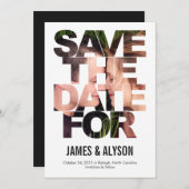 Chic Peek日付カードを保存 セーブザデート (正面/裏面)