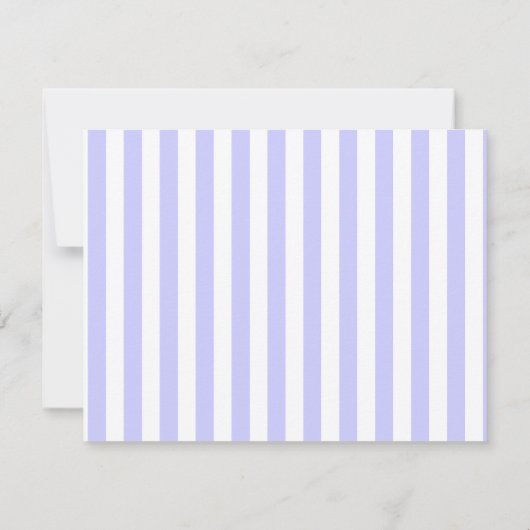 Chic Periwinkle Cracked Hearts Striped Note Card ノートカード (裏面)