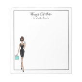 Chic Personalized Fashion Girl Notepad ノートパッド (正面)