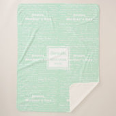 Chic Personalized Gift for Mom Pastel Blanket シェルパブランケット (正面)