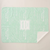 Chic Personalized Gift for Mom Pastel Blanket シェルパブランケット (正面(横))