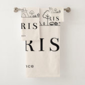 Chic Personalized Towel Set for Bathroom & Spa バスタオルセット (インサイチュ)