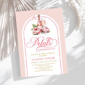 Chic petals and prosecco invite editable layout 招待状