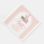 Chic Petals and Prosecco Personalized Name Napkins (コーナー)