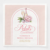 Chic Petals and Prosecco Personalized Name Napkins (正面)