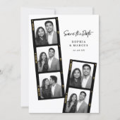 Chic Photo-booth Filmstrip Wedding Save The Date セーブザデート (正面)