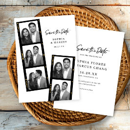 Chic Photo-booth Filmstrip Wedding Save The Date セーブザデート