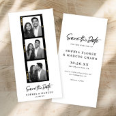 Chic Photo-booth Filmstrip Wedding Save The Date セーブザデート