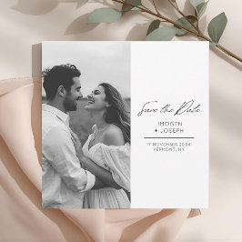Chic Photo Chic Flat Wedding Save The Date Card セーブザデート