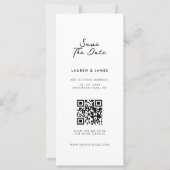 Chic Photo Strip Wedding QR Code Save The Date (裏面)