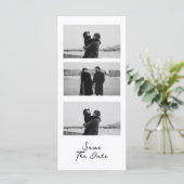 Chic Photo Strip Wedding QR Code Save The Date (スタンド正面)