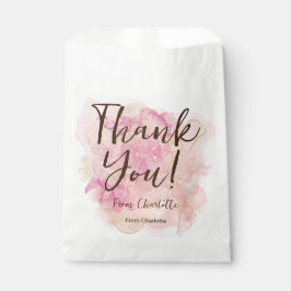 Chic Pink and Gold Watercolor Sweet 16 Party  フェイバーバッグ