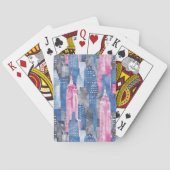 Chic Pink Blue Summer City トランプ (裏面)