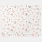 Chic Pink Blush フリースブランケット (正面(横))