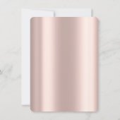 Chic Pink Bow Confetti Navy Blue Quinceañera   招待状 (裏面)