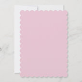 Chic Pink Bow Girl Baby Shower Invitation 招待状 (裏面)