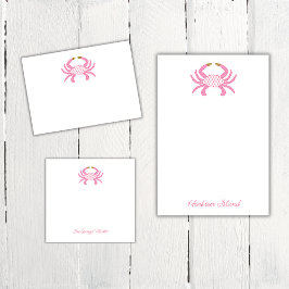 Chic Pink Crab | Coastal Sticky Notees ポストイット