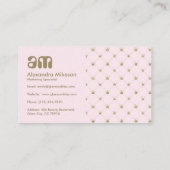 Chic Pink Crown Luxury 名刺 (裏面)