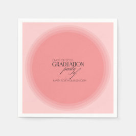 Chic pink customizable graduation party スタンダードカクテルナプキン