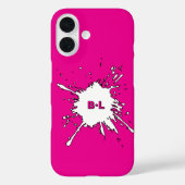 Chic Pink Fuchsia Splash Case-Mate iPhoneケース (裏面)