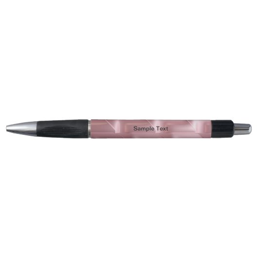 Chic Pink Geometric Pen – Stylish & Sleek ボールペン (正面)