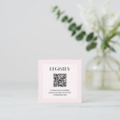 Chic Pink Girl Baby Shower Registry QR Code エンクロージャーカード (スタンド正面)