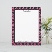 Chic Pink Glitter Lips on Black Personalized (スタンド正面)