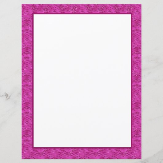 Chic Pink Glitter Zebra Pattern Personalized (裏面)