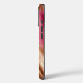 Chic Pink Gold Faux Fur Case-Mate iPhoneケース (裏面 / 左)