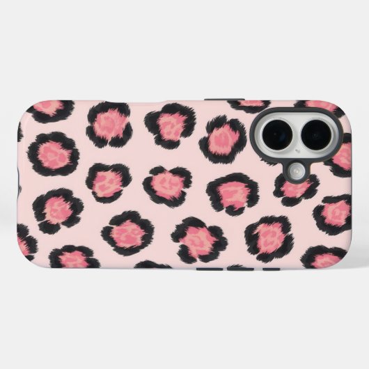 Chic Pink Leopard Print  Case-Mate iPhoneケース (裏面 (横))