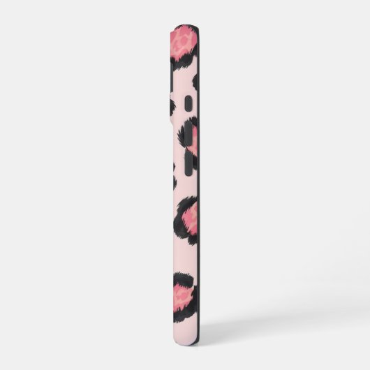 Chic Pink Leopard Print  iPhone 16ケース (左側面)