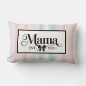 Chic Pink Pastel Custom Mama Keepsake ランバークッション (正面)