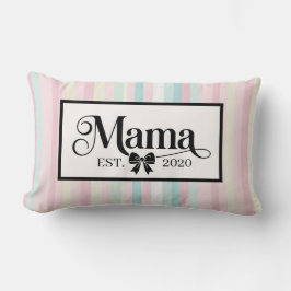 Chic Pink Pastel Custom Mama Keepsake ランバークッション