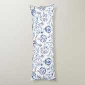 Chic Pink Poinsettia Flowers Christmas ボディピロー (裏面 (縦))